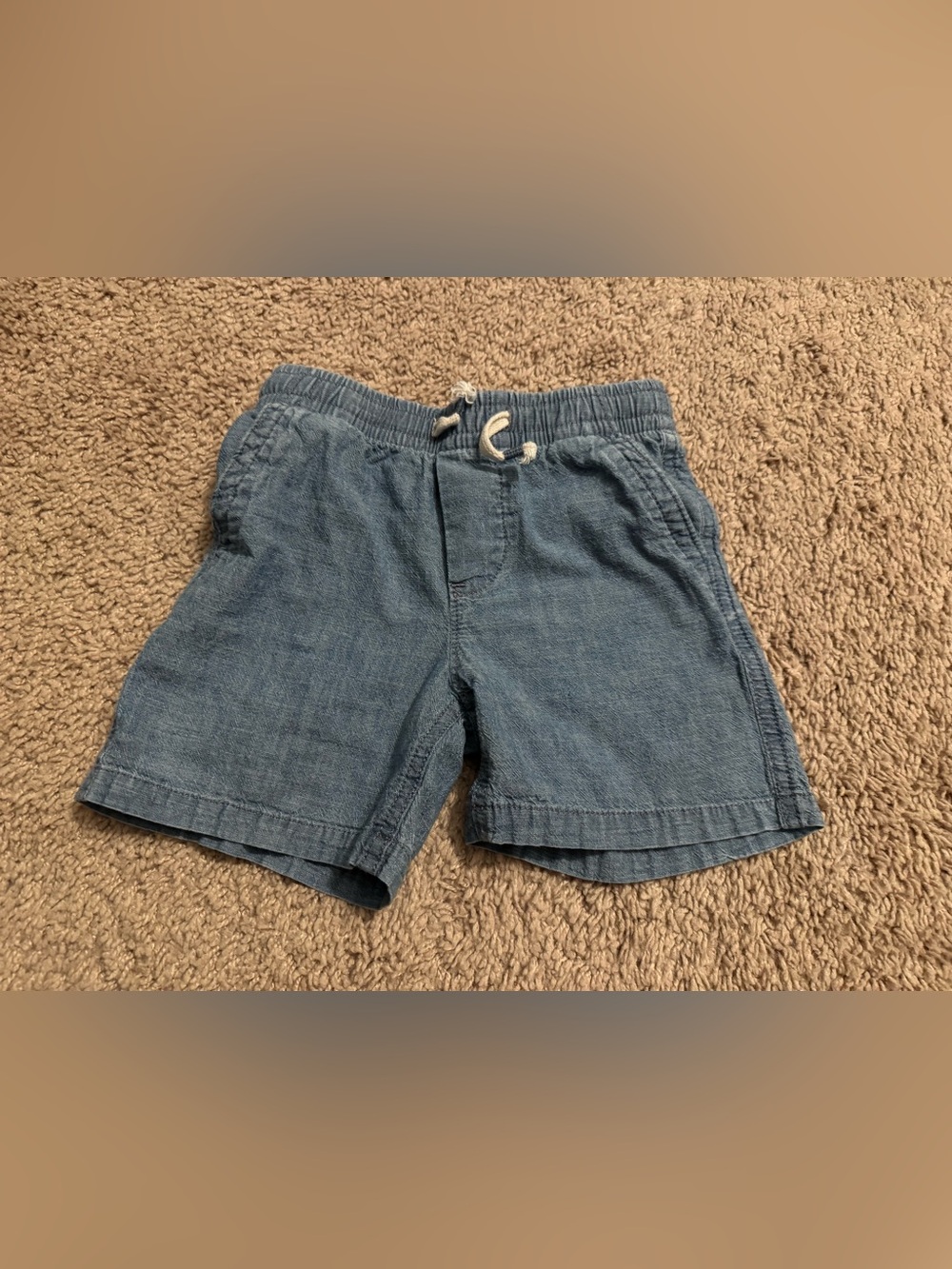 Adorable Baby Gap Boys 4T chambray Denim Pull-On Shorts 100% cotton Toddler boy